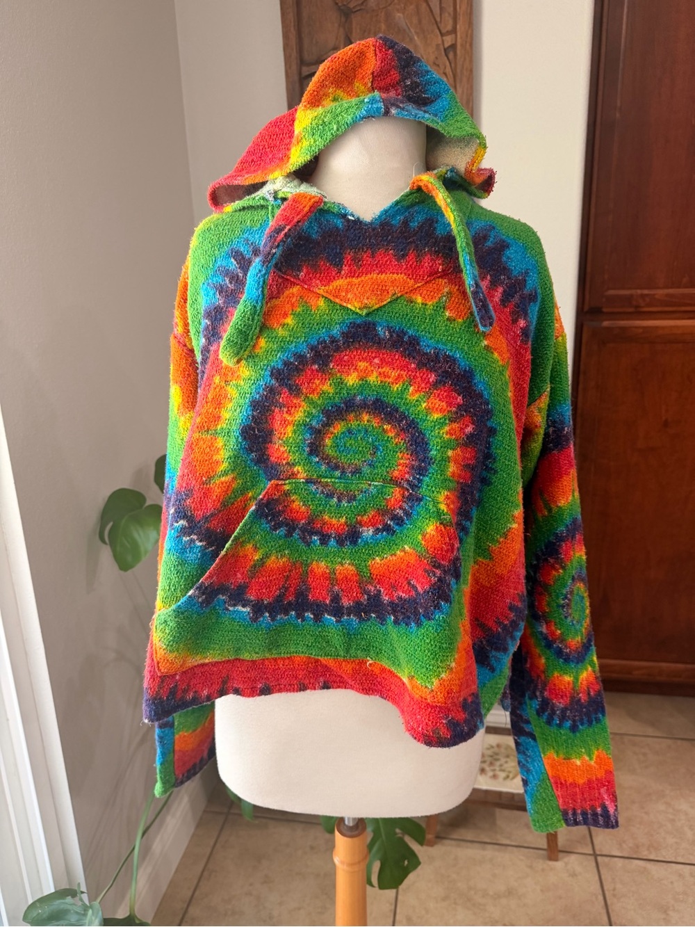 Earth Ragz Tie Dye Cotton Baja Hoodie Pullover Size Small